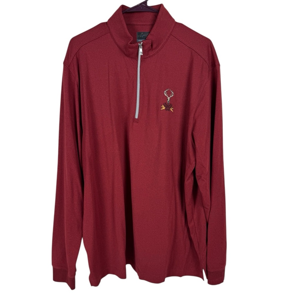 Greg Norman Long Sleeve 1/4 Performance Zip Men's XL Tobacco Road Golf